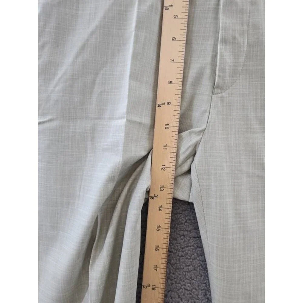Calvin Klein Slim-Fit Dress Pants Men's 36Wx32L Taupe Solid Zip/Button Closure